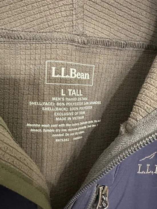 L.L BEAN SPRING/FALL JACKET MENS LARGE TALL - Picture 2 of 8